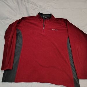 Columbia Burgundy and Charcoal Half-Zip Pullover